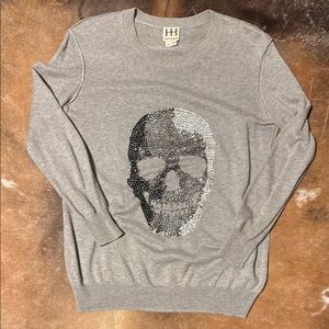 Grey Skull Sweater
